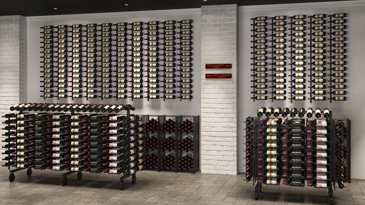 VintageView Case & Crate Bin 6 Kit (freestanding wine bottle storage with secure backs)