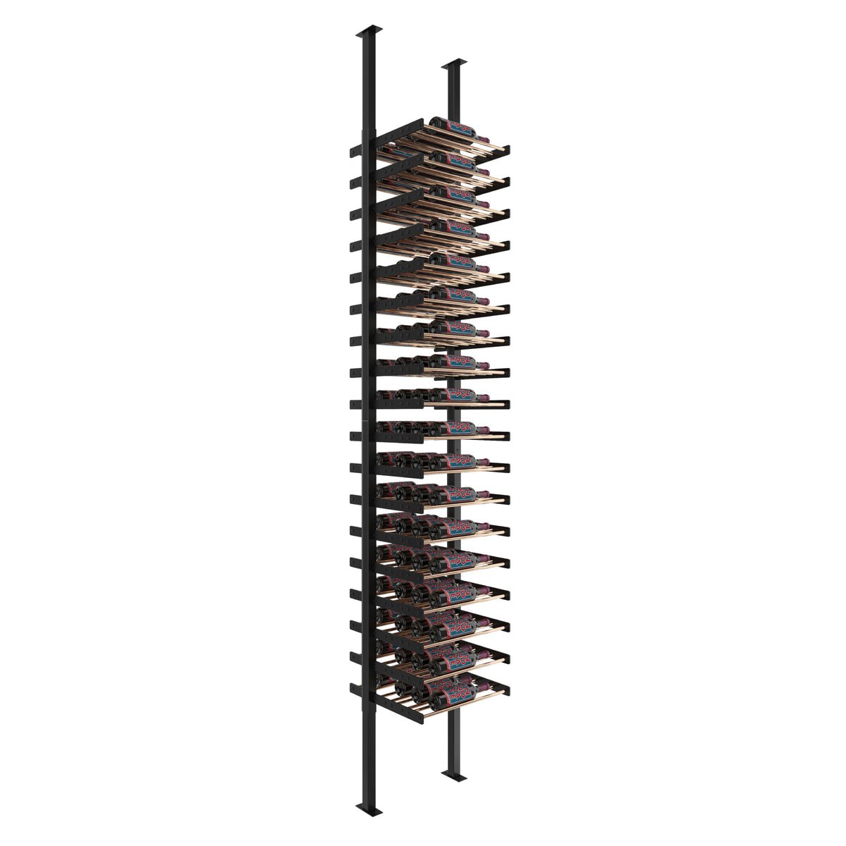 VintageView Evolution Double Sided Wine Wall Post Kit 10 1C (floor-to-ceiling wine rack system, 36 to 72 bottles)