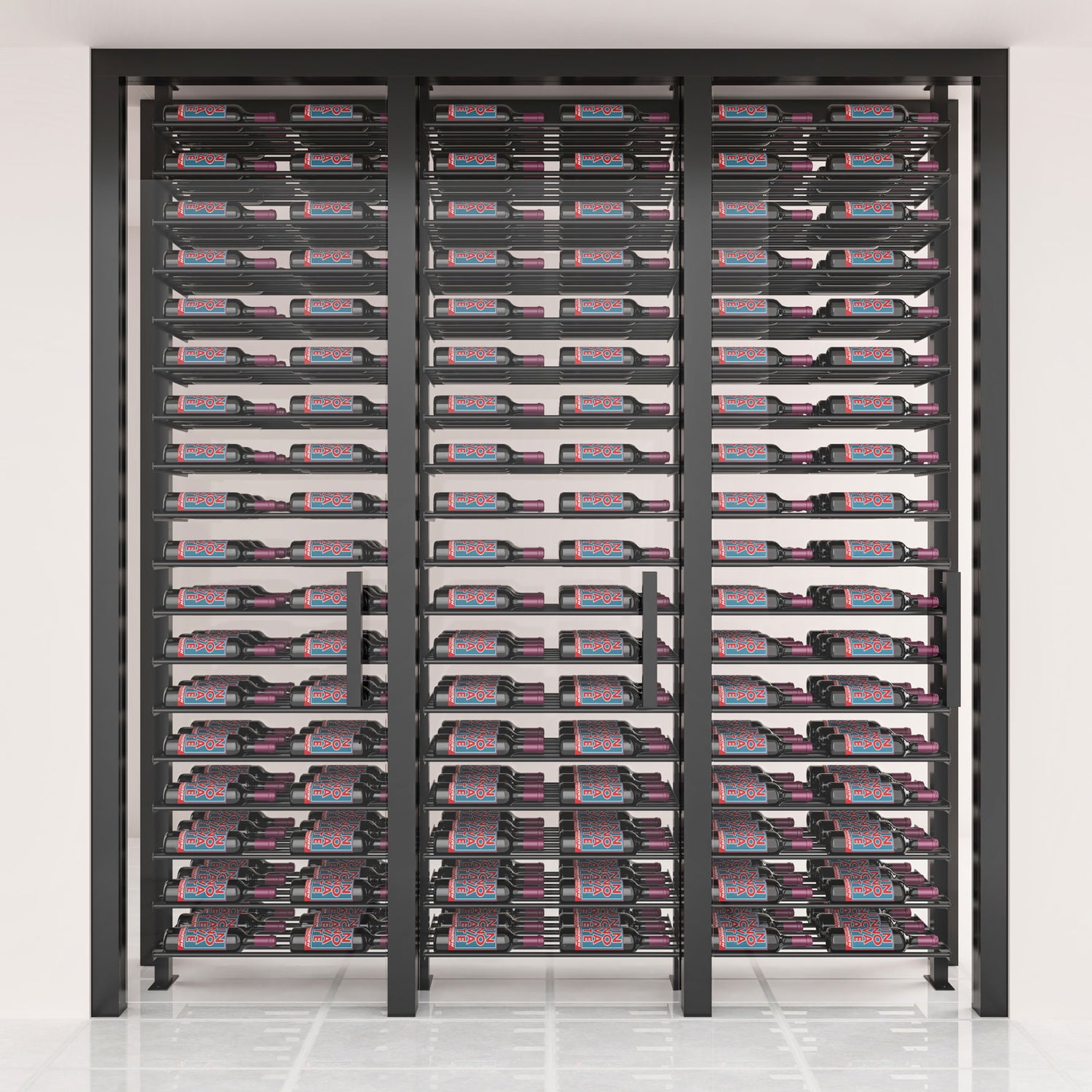 VintageView Evolution Low Profile Post Kit 10 2C (ultra slim floor-to-ceiling wine rack system)