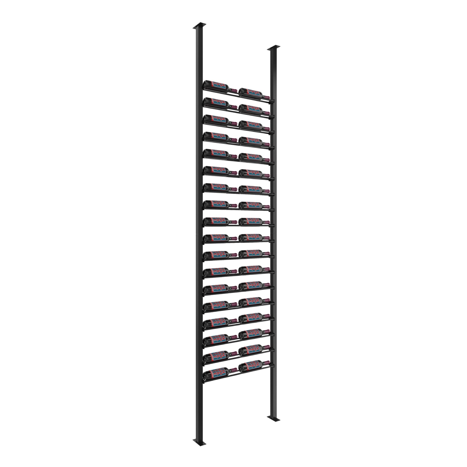VintageView Evolution Low Profile Post Kit 10 2C (ultra slim floor-to-ceiling wine rack system)