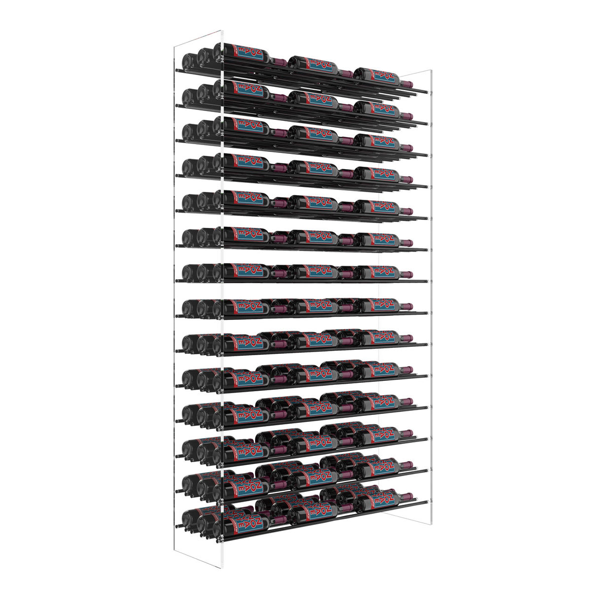 VintageView Evolution Wine Tower 72 3C (freestanding metal and acrylic wine rack)