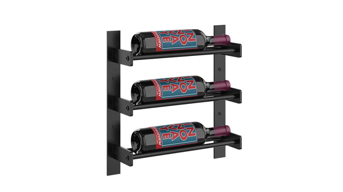 VintageView Evolution Wine Wall 15″ 1C Wall Mounted Wine Rack System (3 to 9 bottles)