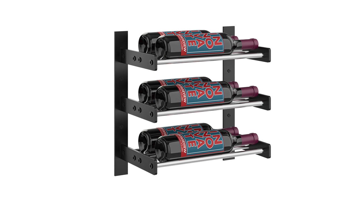 VintageView Evolution Wine Wall 15″ 1C Wall Mounted Wine Rack System (3 to 9 bottles)