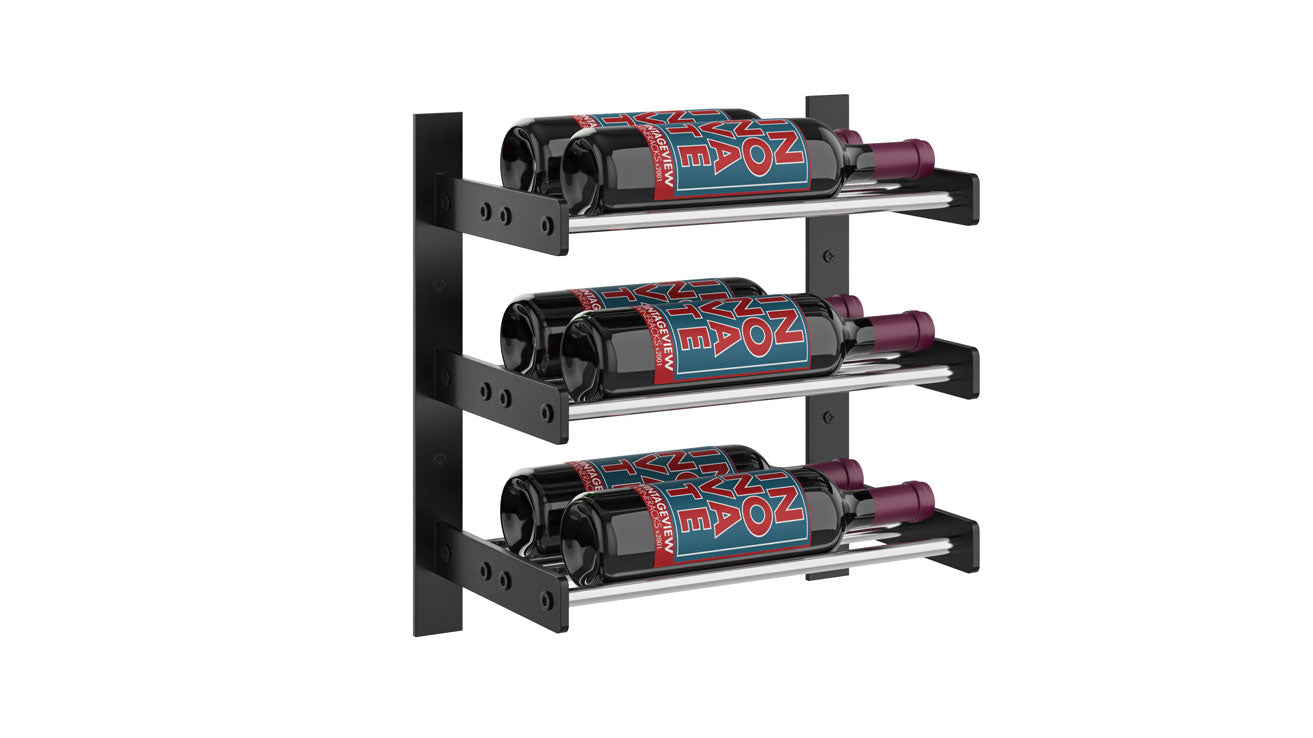 VintageView Evolution Wine Wall 15″ 1C Wall Mounted Wine Rack System (3 to 9 bottles)