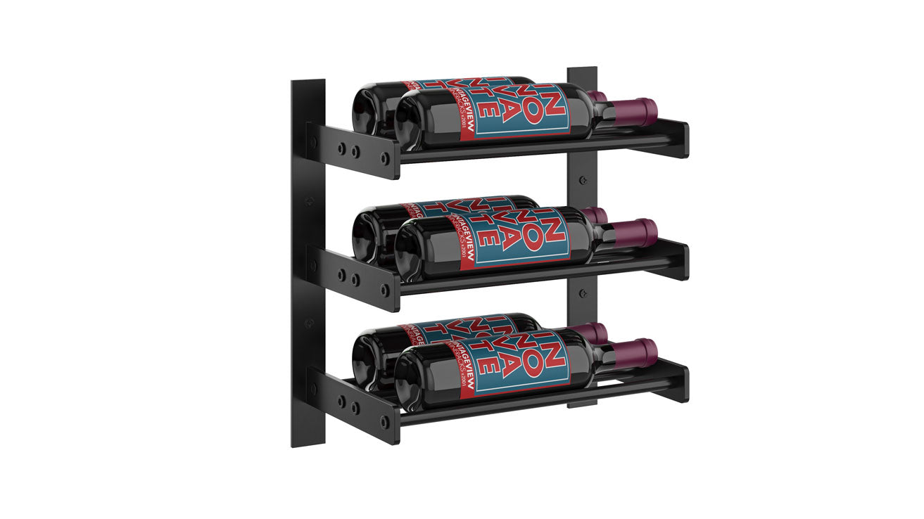 VintageView Evolution Wine Wall 15″ 1C Wall Mounted Wine Rack System (3 to 9 bottles)