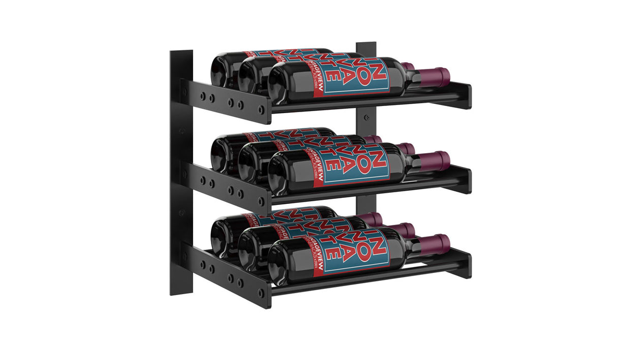VintageView Evolution Wine Wall 15″ 1C Wall Mounted Wine Rack System (3 to 9 bottles)