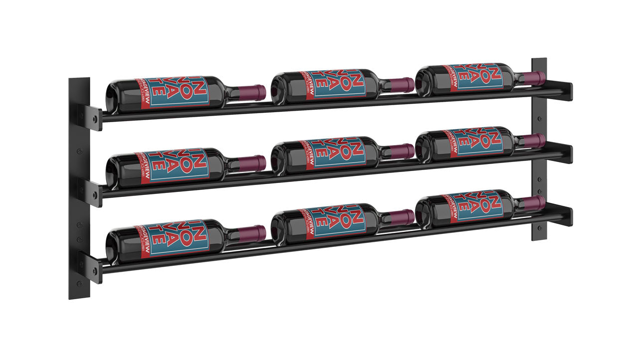VintageView Evolution Wine Wall 15″ 3C Wall Mounted Wine Rack System (9 to 27 bottles)