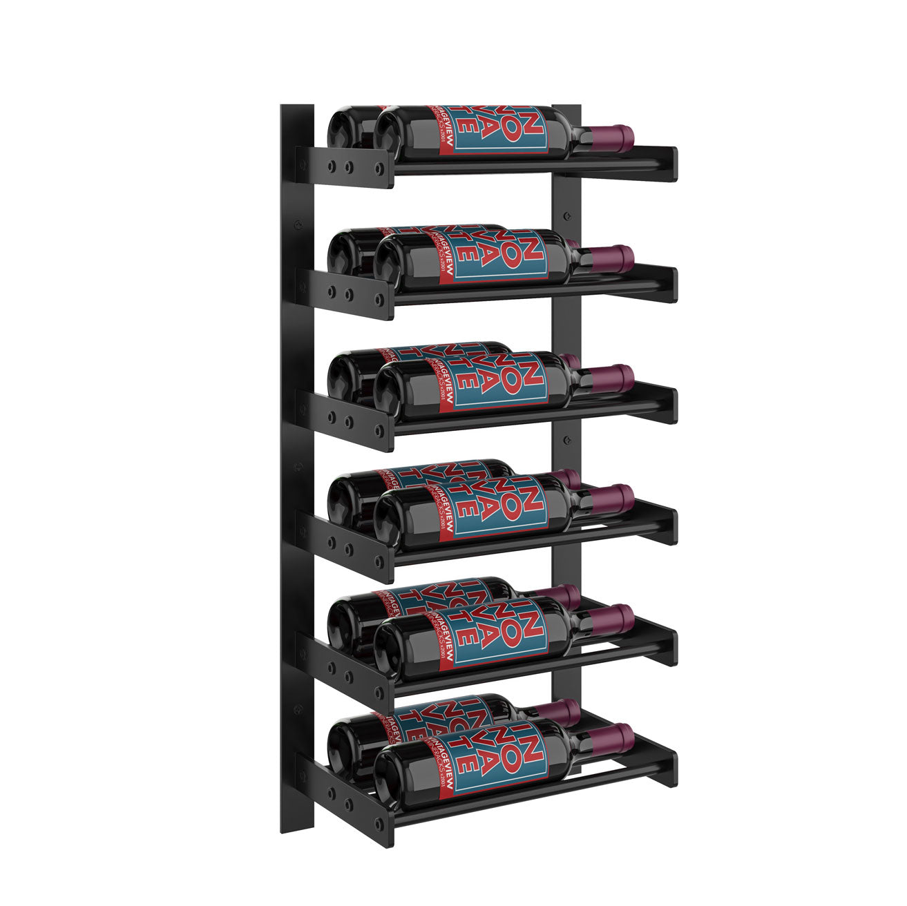 VintageView Evolution Wine Wall 30″ 1C Wall Mounted Wine Rack System (6 to 18 bottles)