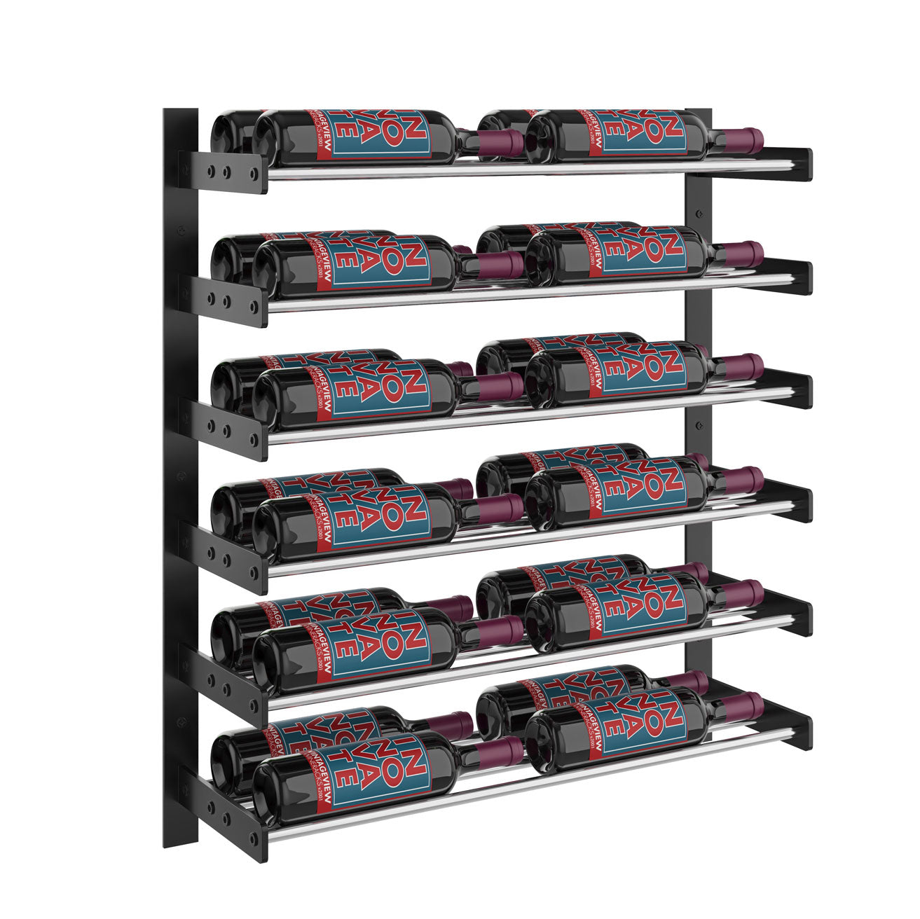 VintageView Evolution Wine Wall 30″ 2C Wall Mounted Wine Rack System (12 to 36 bottles)