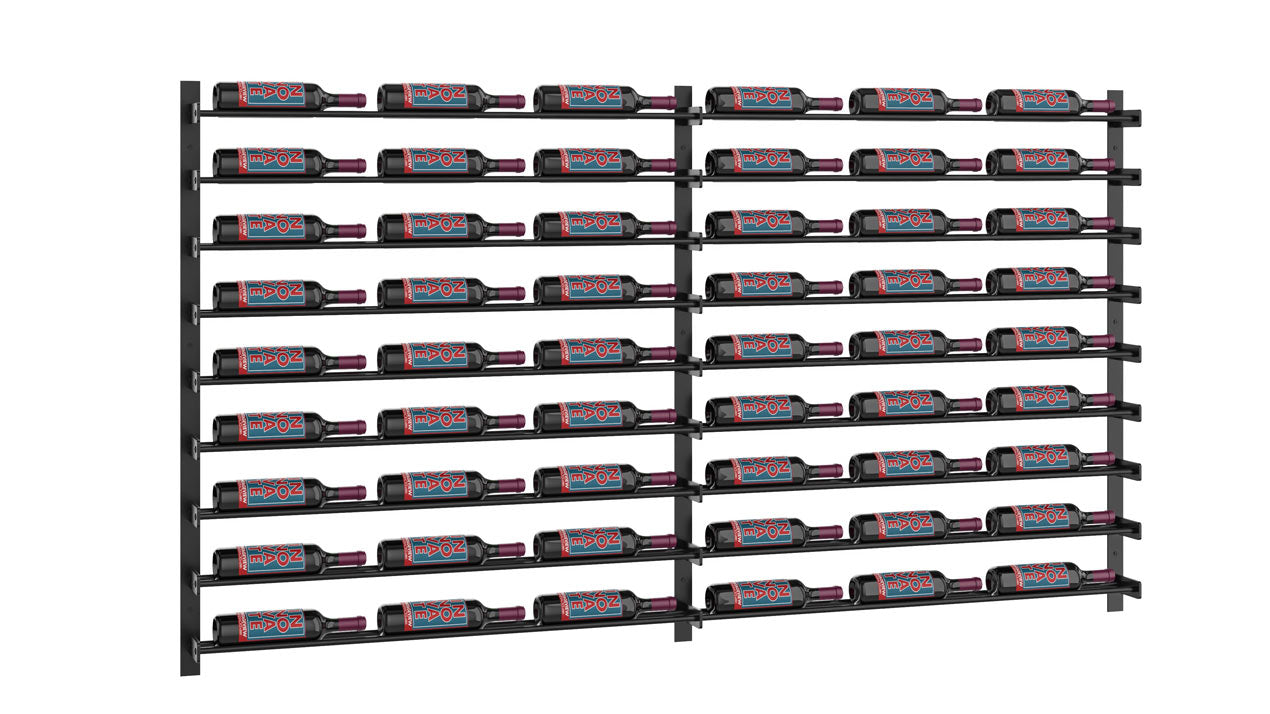 VintageView Evolution Wine Wall 45″ Wall Mounted Wine Rack Kit (54 to 162 bottles)