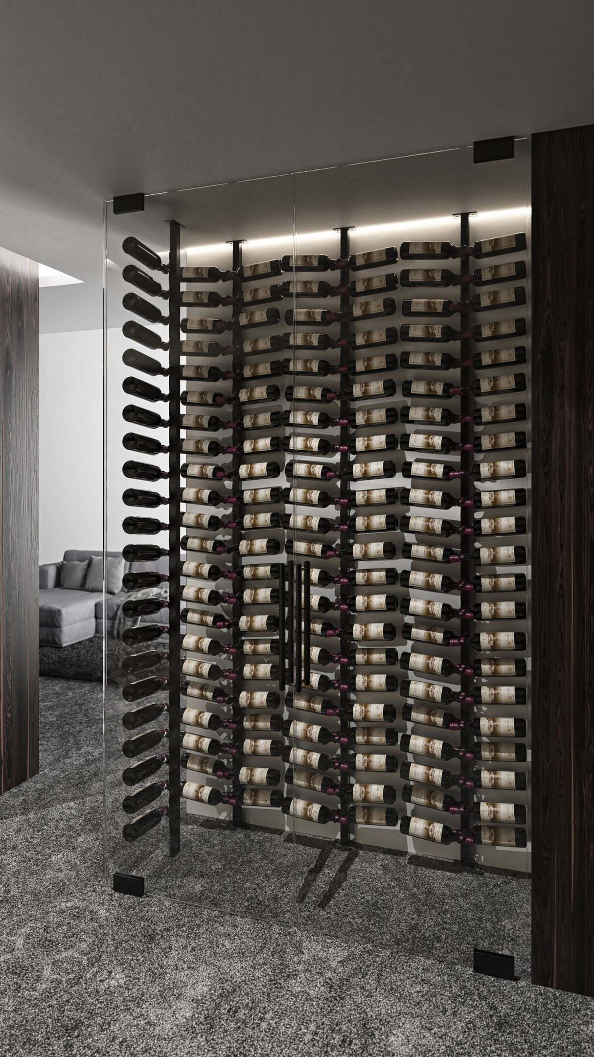 VintageView Helix Dual 15 (minimalist wall mounted metal wine rack)