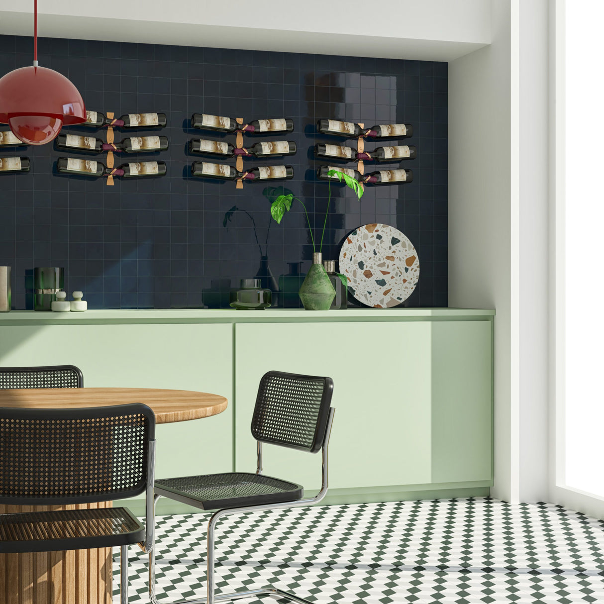 VintageView Helix Dual 15 (minimalist wall mounted metal wine rack)