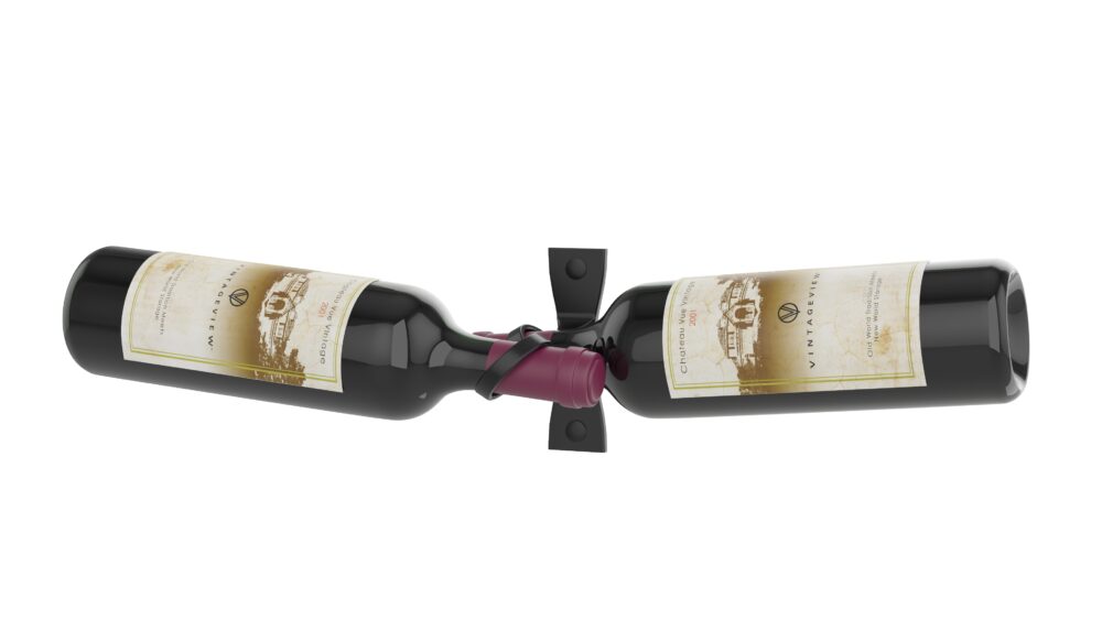 VintageView Helix Dual 5 (modern metal wall mounted wine rack)