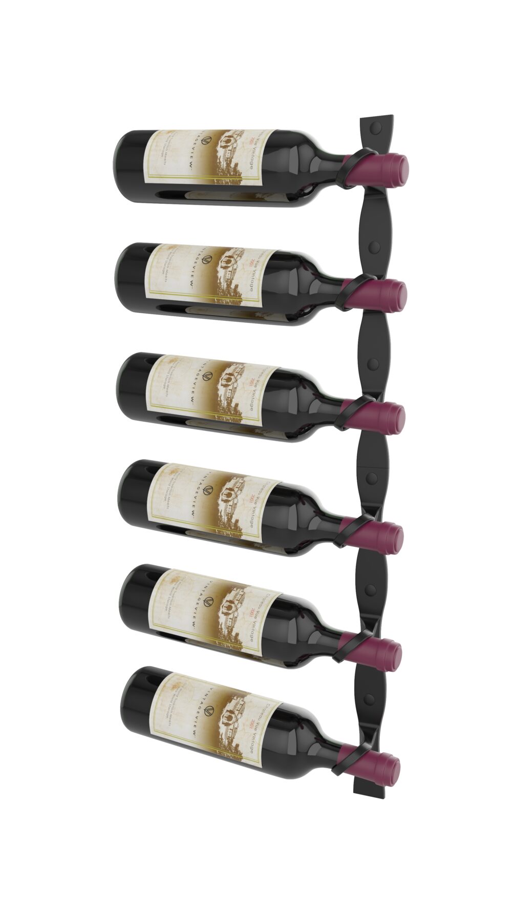 VintageView Helix Single 30 (minimalist wall mounted metal wine rack kit)