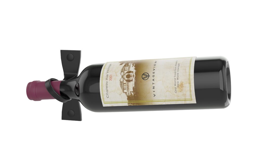 VintageView Helix Single 5 (minimalist wall mounted metal wine rack)