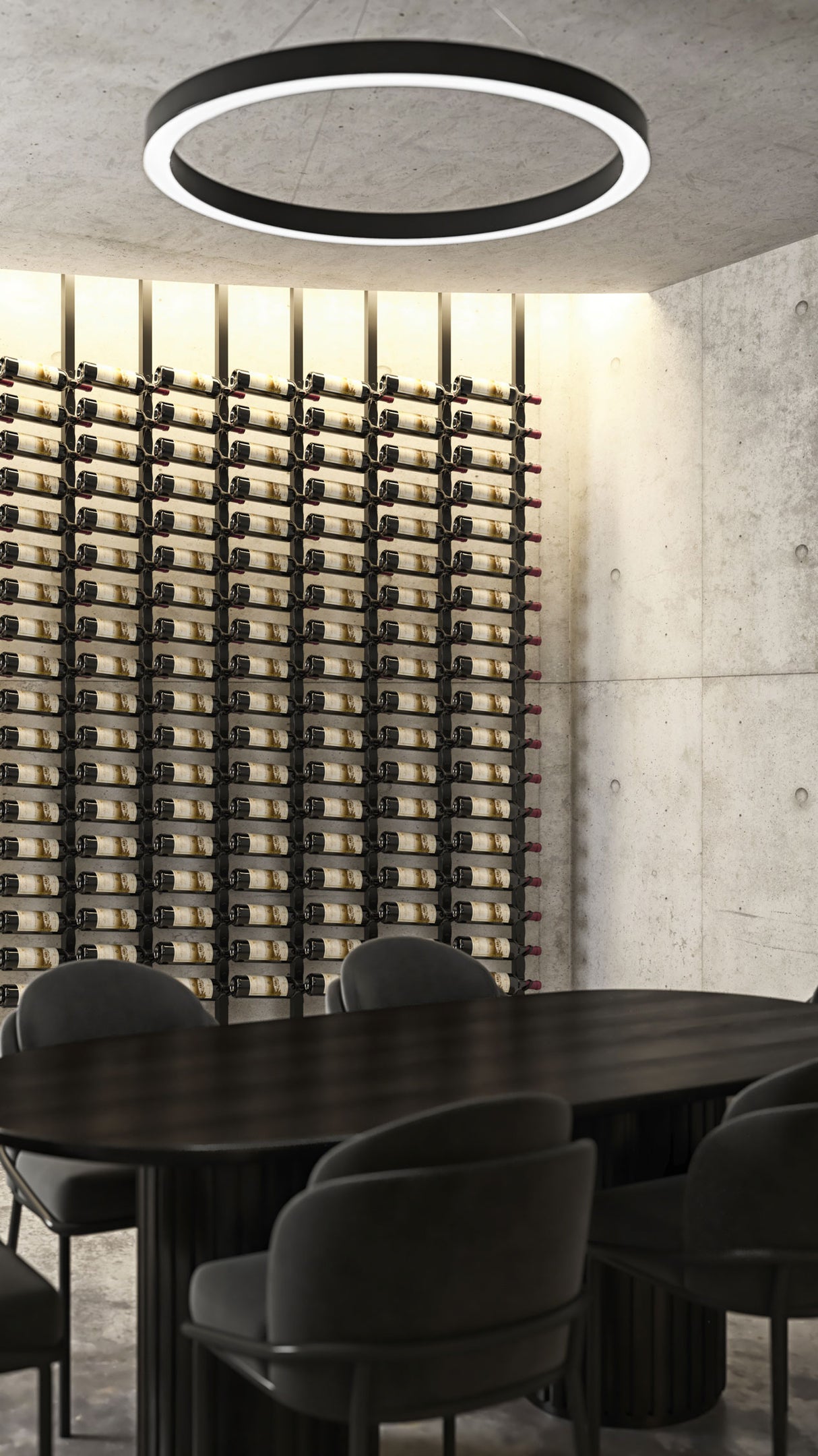 VintageView Helix Single Sided Wine Rack Post Kit 10 (complete floor-to-ceiling mounted bottle storage system)