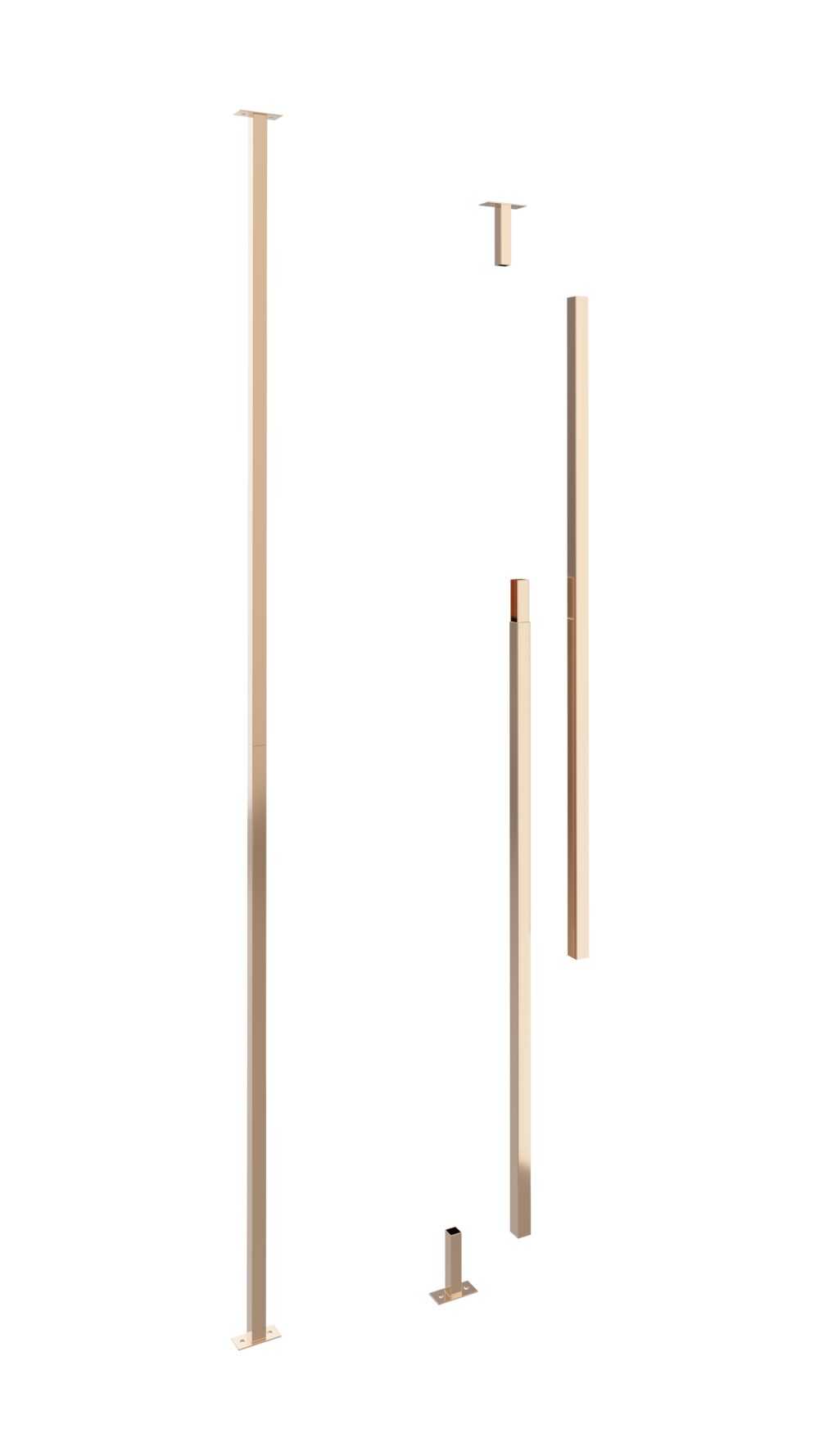 VintageView Helix Wine Rack Post (floating wine rack system support)