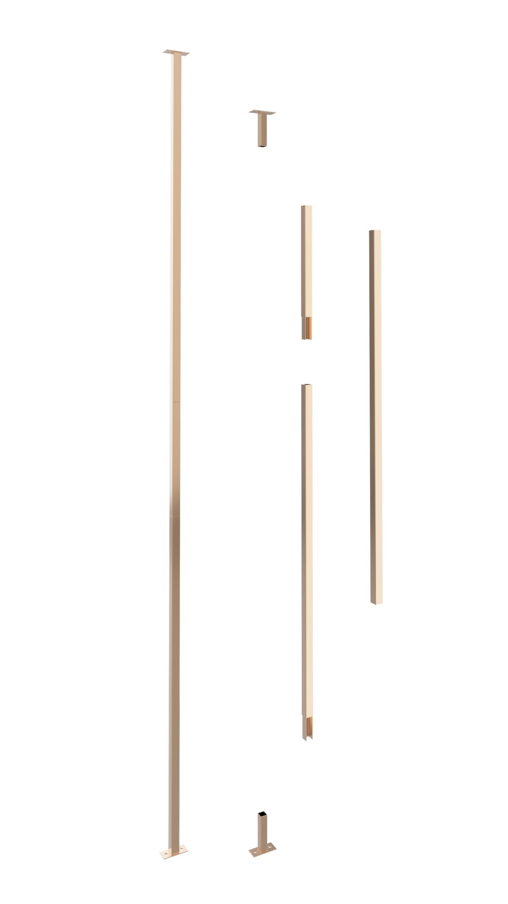 VintageView Helix Wine Rack Post (floating wine rack system support)