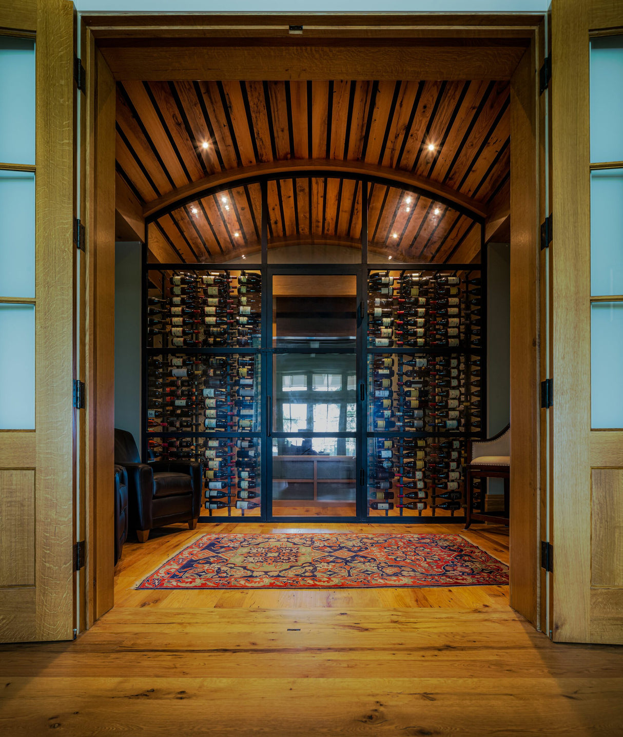 VintageView Two-Sided Floating Wine Rack Kit (42-84 Bottles)