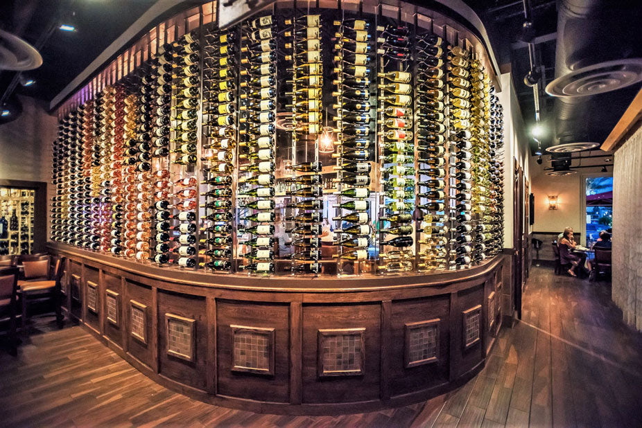 VintageView Two-Sided Floating Wine Rack Kit (42-84 Bottles)