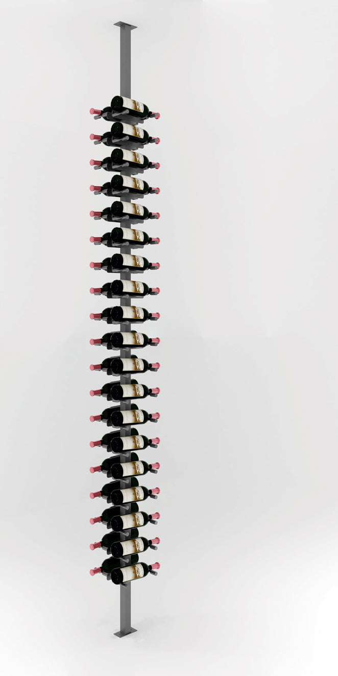 VintageView Vino Pins Post Kit: Two-Sided Label Forward Floating Wine Rack (40-80 bottles)