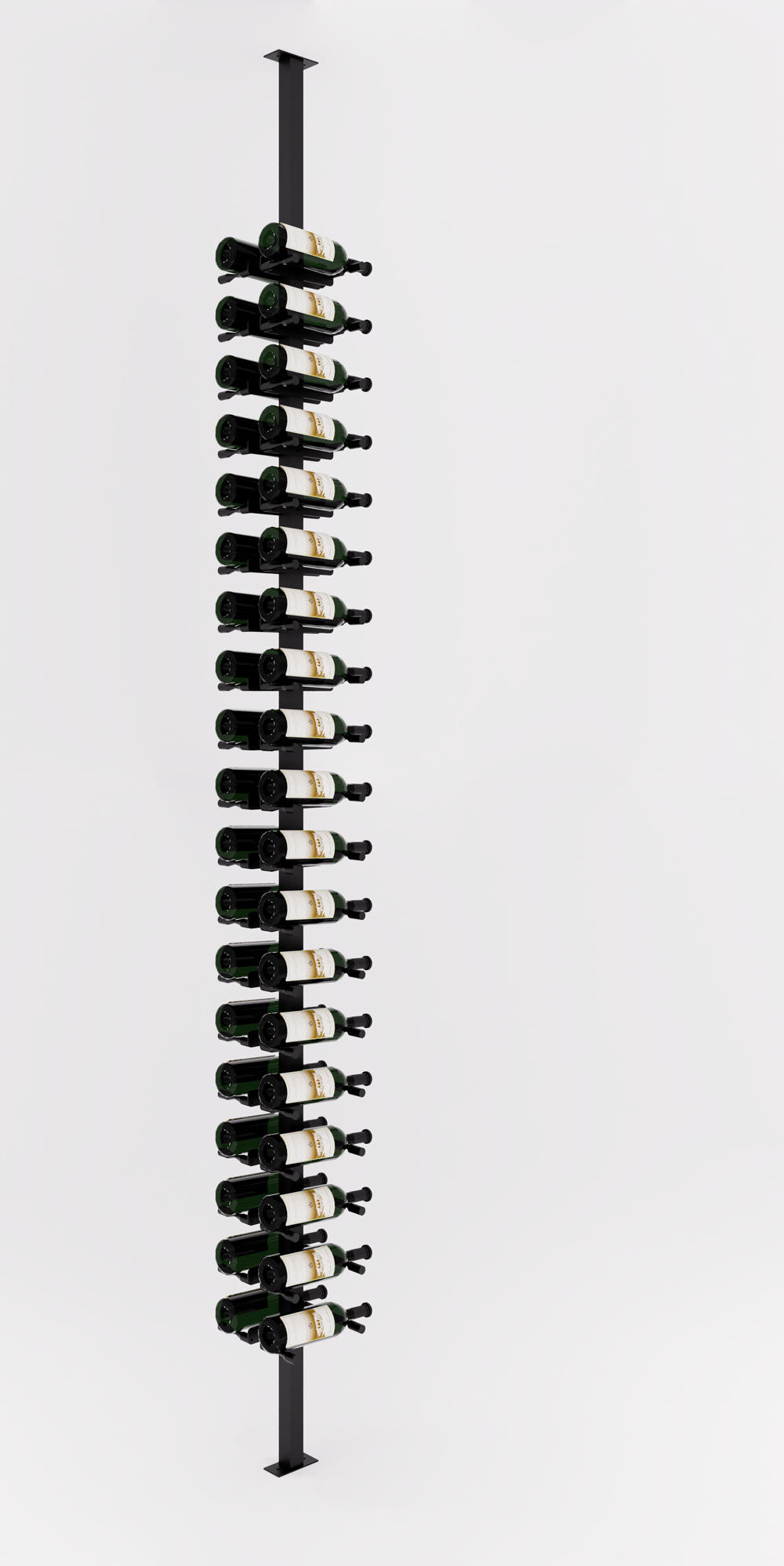 VintageView Vino Pins Post Kit: Two-Sided Label Forward Floating Wine Rack (40-80 bottles)