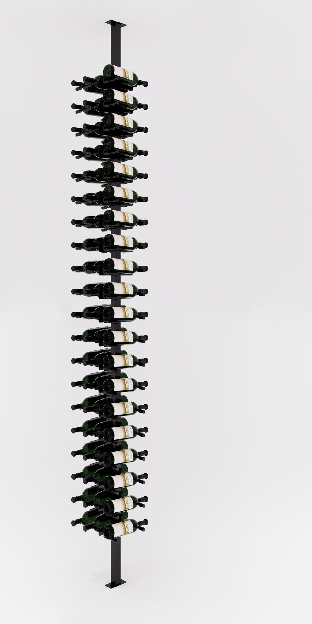 VintageView Vino Pins Post Kit: Two-Sided Label Forward Floating Wine Rack (40-80 bottles)