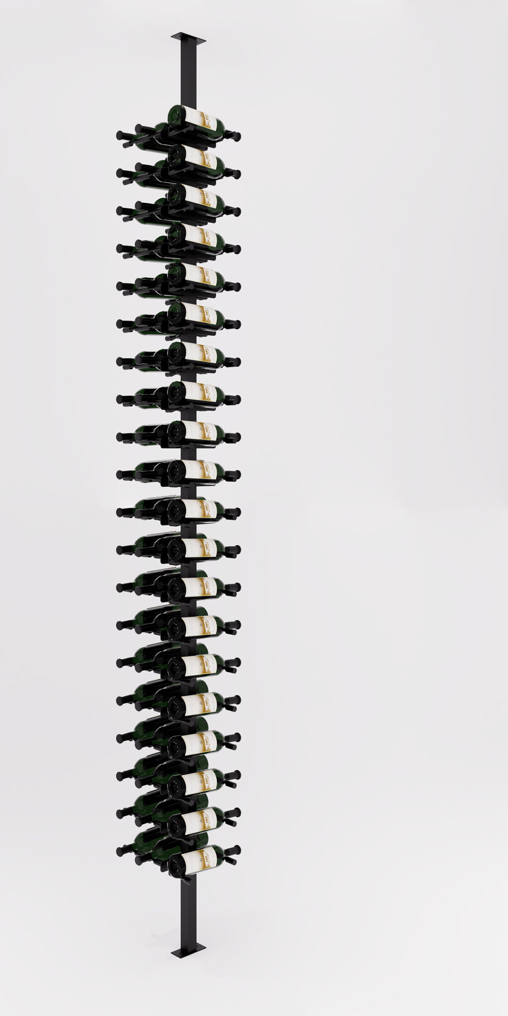 VintageView Vino Pins Post Kit: Two-Sided Label Forward Floating Wine Rack (40-80 bottles)