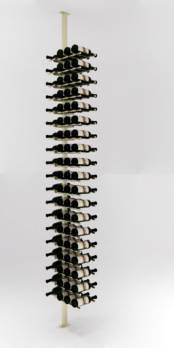 VintageView Vino Pins Post Kit: Two-Sided Label Forward Floating Wine Rack (40-80 bottles)