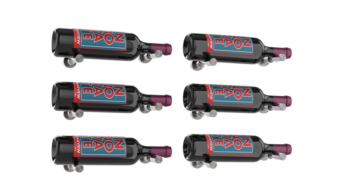 VintageView Vino Pins Designer Kit (6-bottle layout): Wall Mounted Wine Rack Display