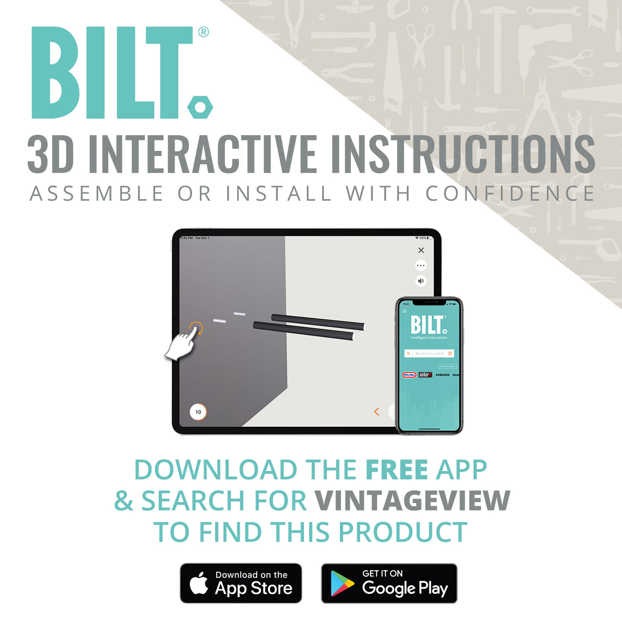 VintageView Vino Pins Designer Kit (3-bottle layout): Wall Mounted Wine Rack Display