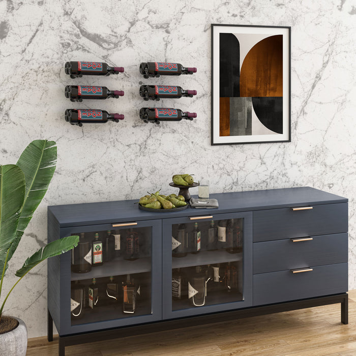 VintageView Vino Pins Designer Kit (6-bottle layout): Wall Mounted Wine Rack Display