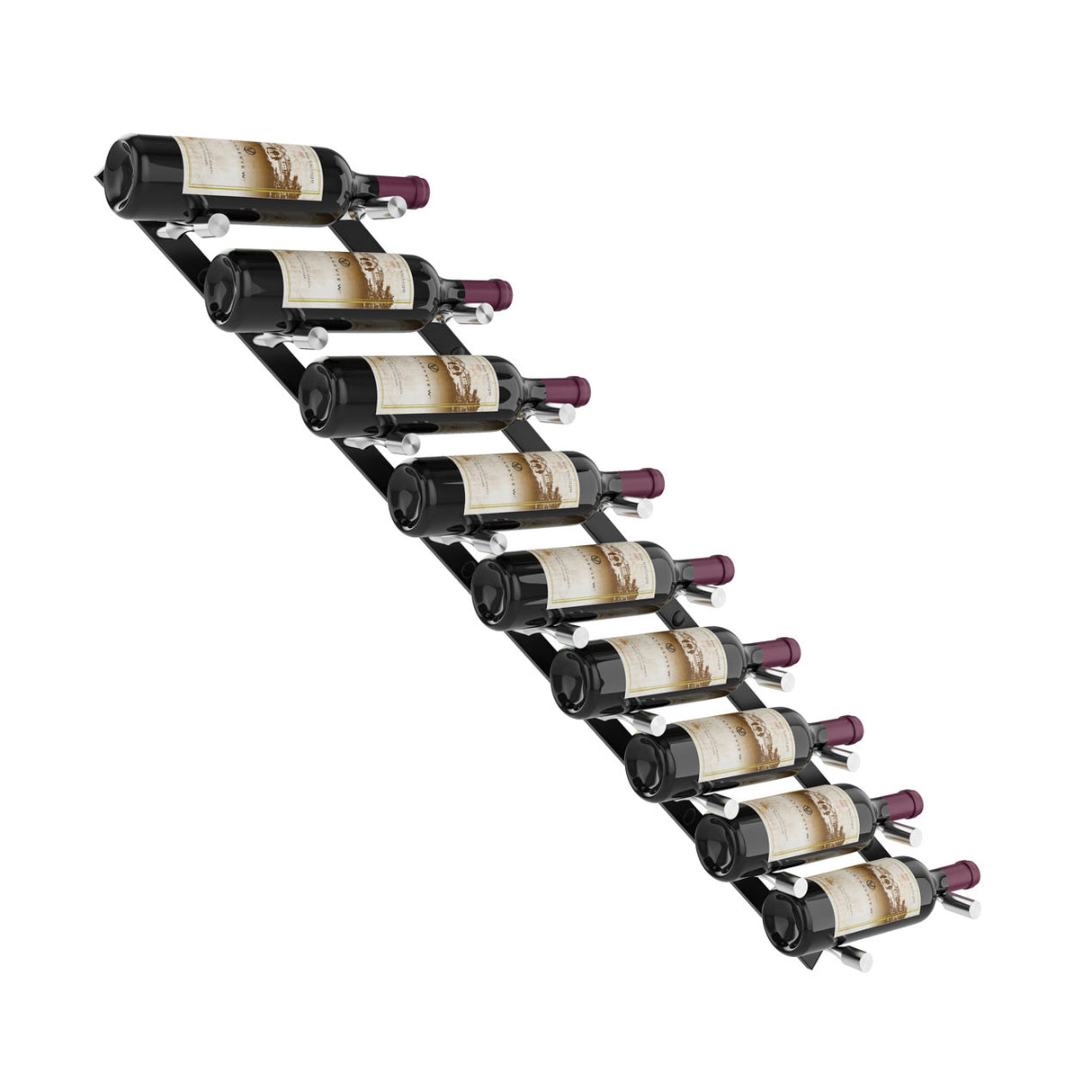 VintageView Vino Pins Flex Wall Mounted Metal Wine Rack system (9 to 27 bottles)