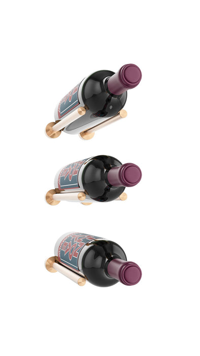 VintageView Vino Rails Designer Kit (3 bottles): Cork Forward Wall Mounted Wine Rack Display