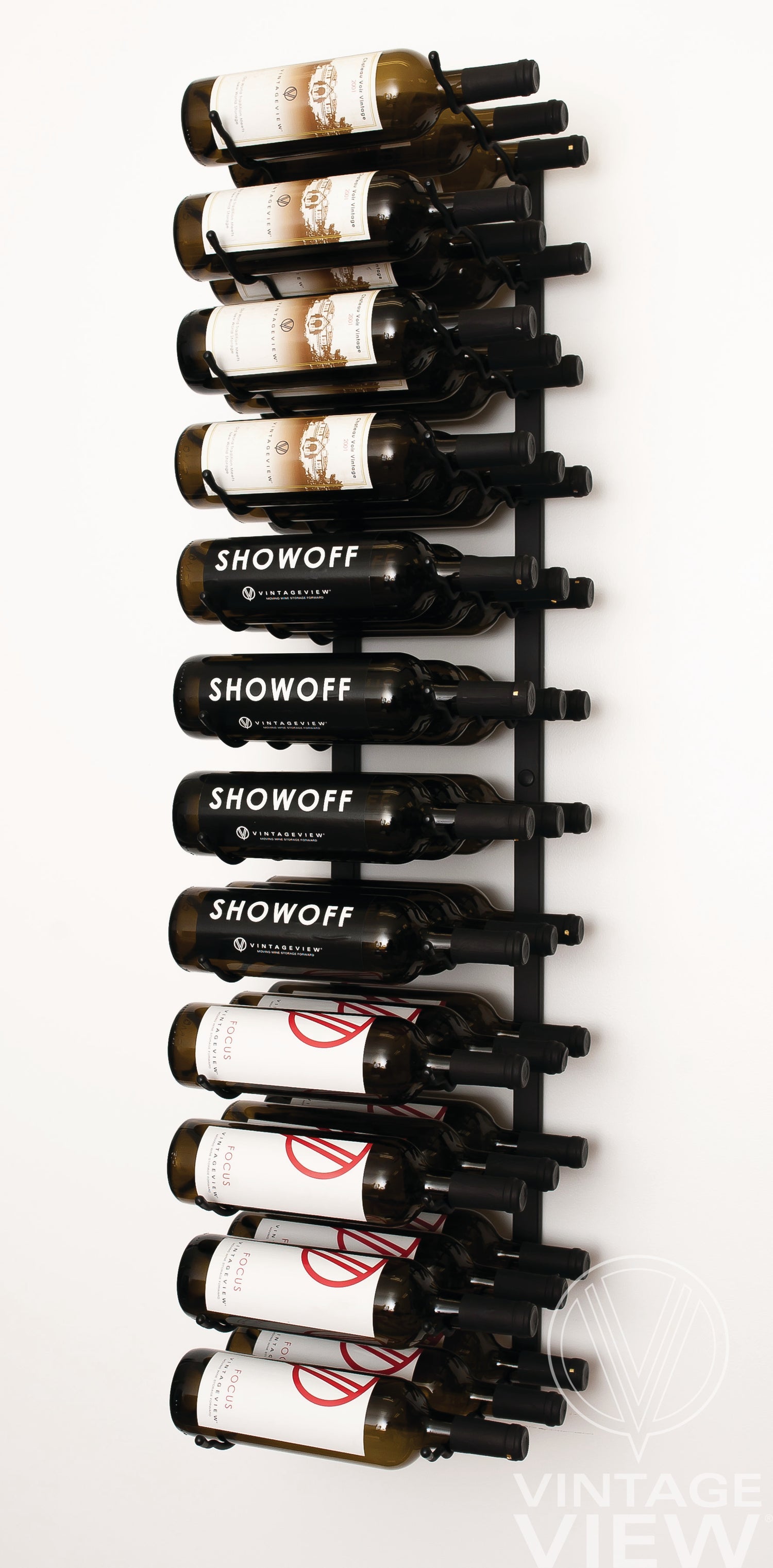 VintageView Wall Wine Racks 4' (12 to 36 bottles)
