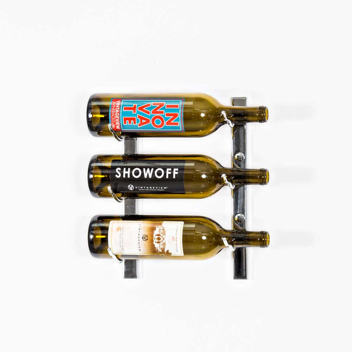 VintageView Wall Wine Racks 1' (3 to 9 bottles)