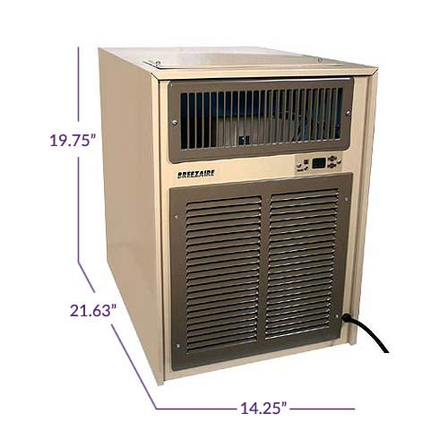 Breezaire WKL 4000 with dimensions