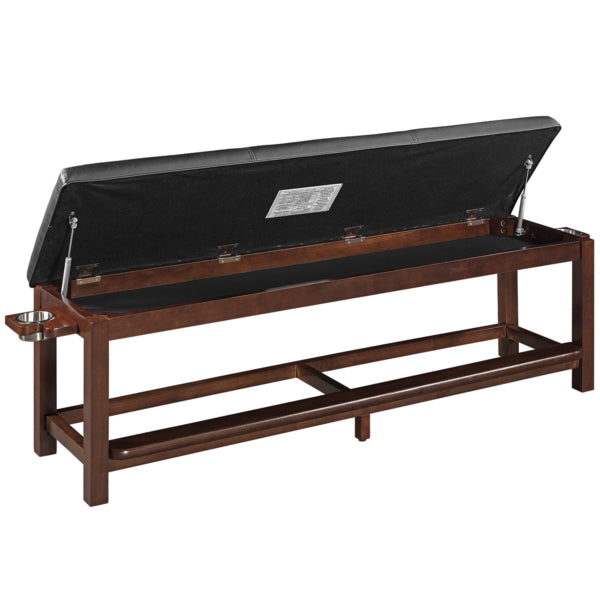 Wood Storage Bench with a Padded Seat