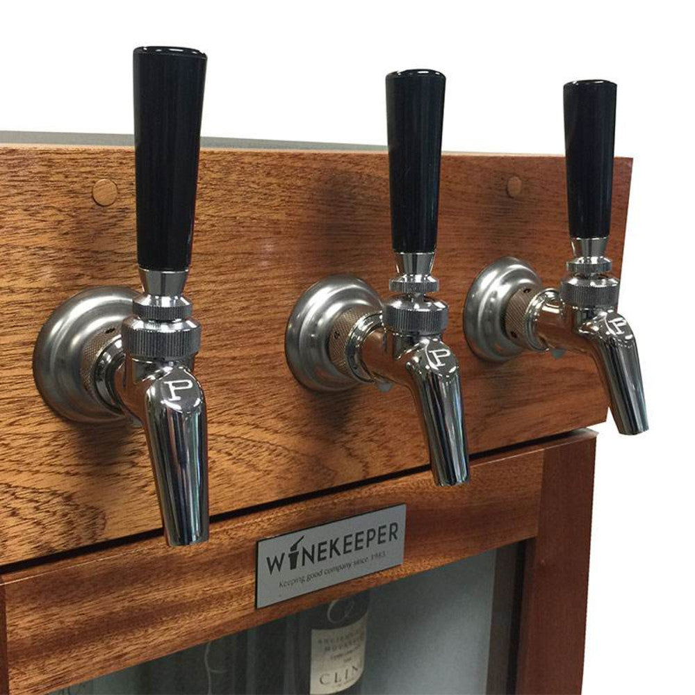 WineKeeper Napa 3 Bottle Stainless Faucets (Mahogany) #24396