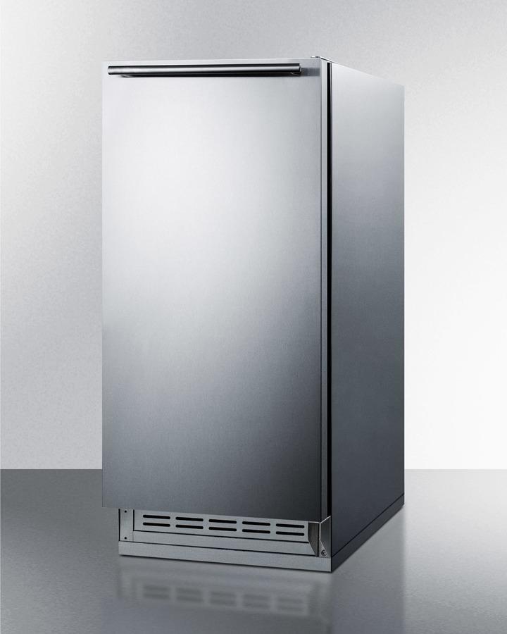 Summit 15.18" Stainless Steel Built In Luxury Ice Maker BIM25H34