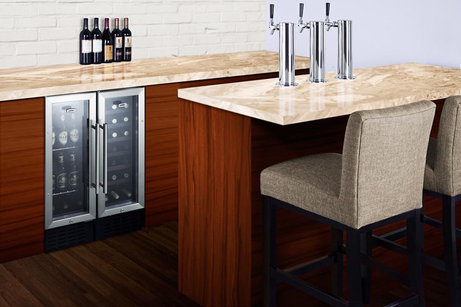 Summit 12" Built In Single Zone Wine Cooler SWC1224B