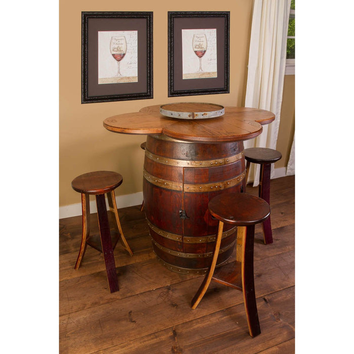 Napa East Wine Barrel Table Set: Cabinet Base