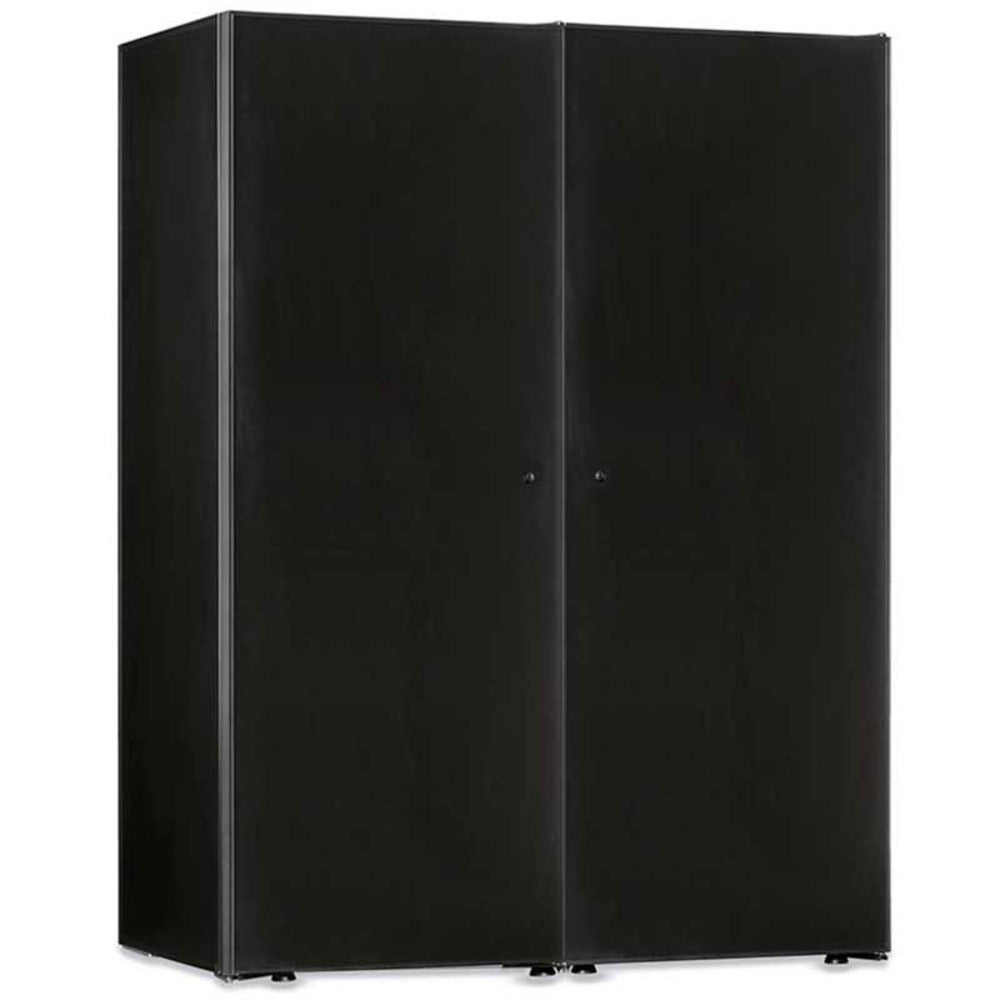 Transtherm Double Ermitage Solid Door Black