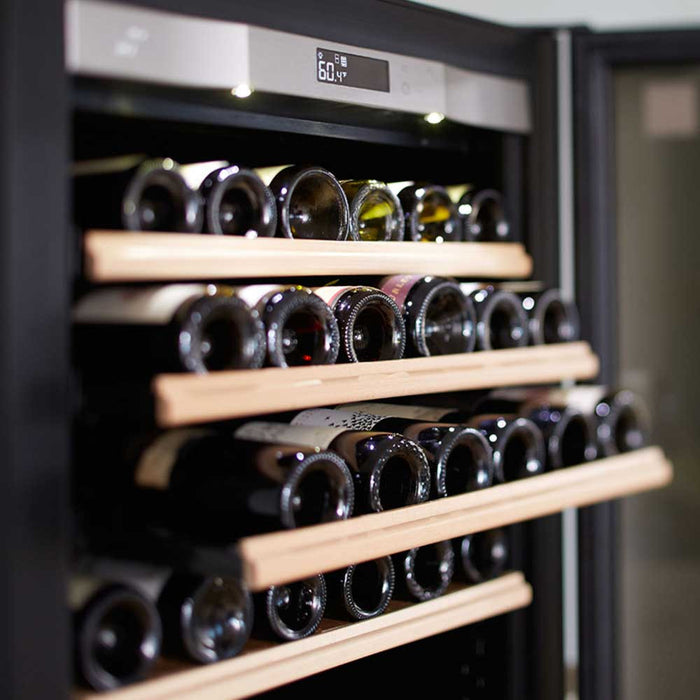 Transtherm Wine Coolers Ermitage Glass Black Full Shelf