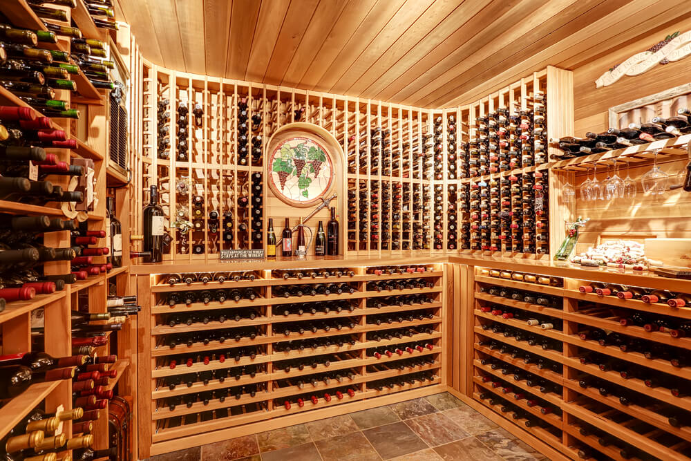 custom home wine cellar