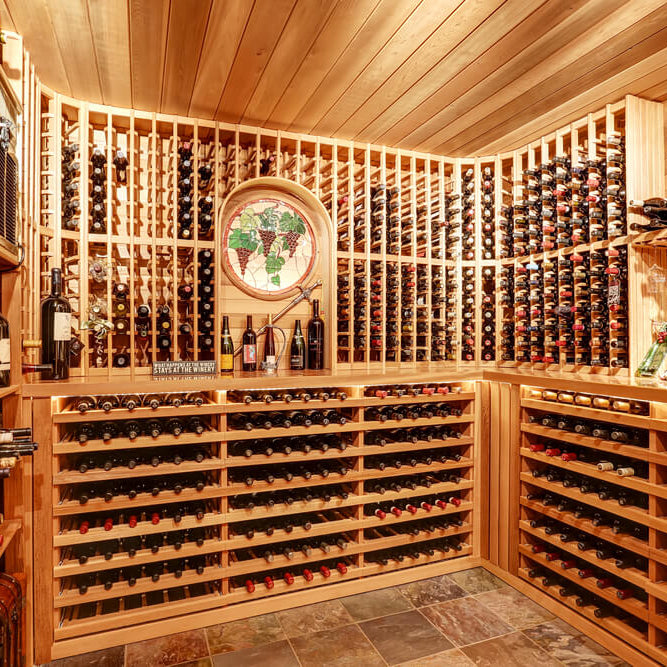 custom home wine cellar