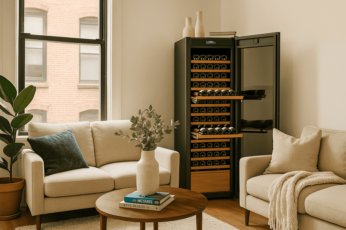 Photo inspiration: Fresh Look at Apartment Wine Storage No Permanent Installation Required