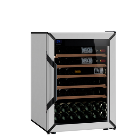 Goguette wine fridge small single zone 50 bottle capacity, white side view