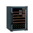 Goguette wine fridge small single zone 50 bottle capacity, slate blue side view