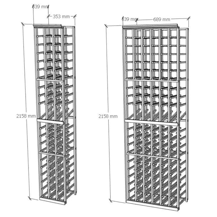 60-Bottle Elite Kit Rack (Individual) 85″H x 14″W